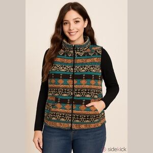 SHEIN Fleece Aztec Tribal Vest Women’s, Size 3XL.
